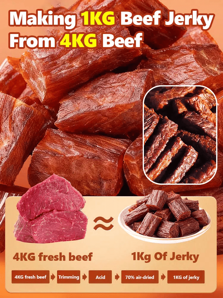 Add high-protein pure beef jerky. -Evan