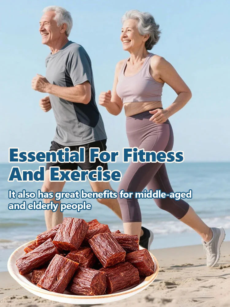 Add high-protein pure beef jerky. -Evan