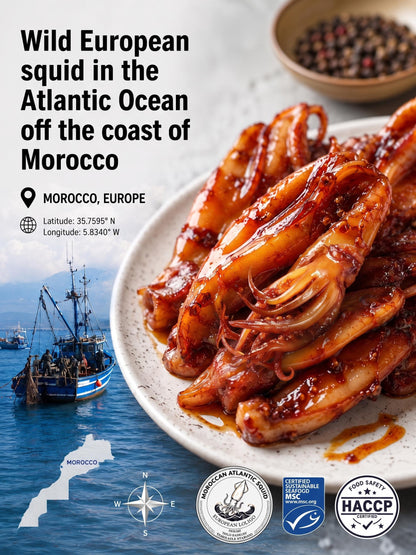 🦑BBQ Roasted Whole Squid Snack – Ready to Eat, Individually Wrapped -Evan