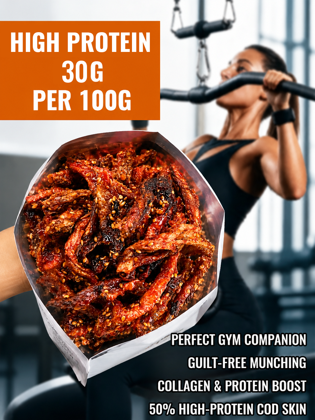 🌶️Premium Crispy Spicy Cod Skin Snack | Crunchy Seafood Chips -Evan