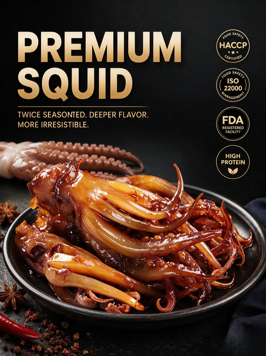 🦑BBQ Roasted Whole Squid Snack – Ready to Eat, Individually Wrapped -Evan