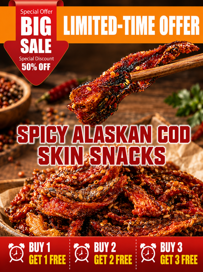 🌶️Premium Crispy Spicy Cod Skin Snack | Crunchy Seafood Chips -Evan