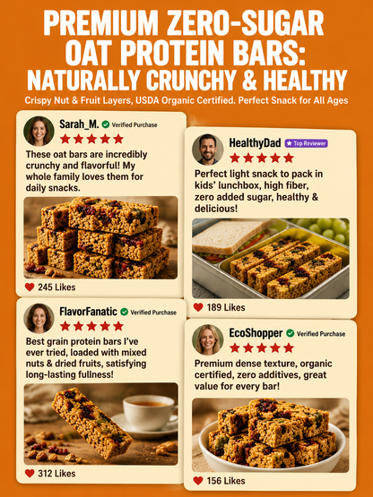 🥚Oat Protein Granola Bars Low Calorie Snack -Evan
